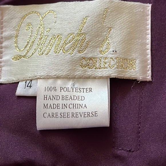 Dineh’s Collection Plum sweetheart strapless long dress formal gown Sz 14 - Picture 8 of 9